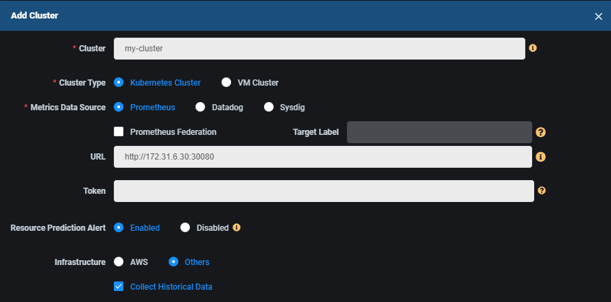 Figure 2 Using ProphetStor's Federator.ai to connect to Prometheus
